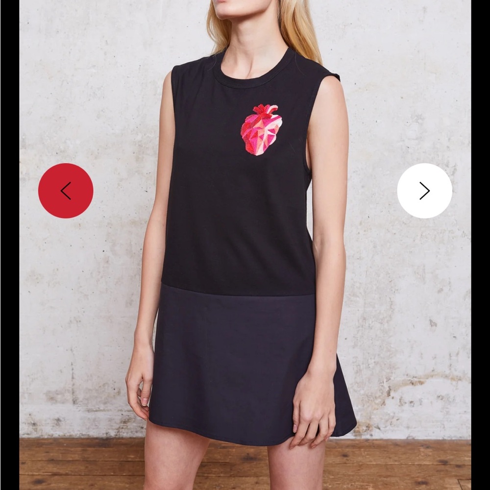 NWT black T-shirt mini dress with  ❤️ Design